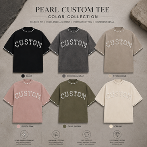 T-shirt Unisexe Homme Coupe Boxy Oversize en Coton 200 GSM avec Strass, Style Oversize Tendance, Manches Mi-longues - Product Image 2