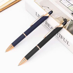 Metal Ballpoint Pens Write Smoothly <b>Light</b> Luxury Business Signature Metal Pen Black and Pens with Custom logo Promotional - Product Image 4