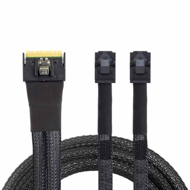 MINI SlimSAS SFF-8654 8i 4.0 to SAS 8643*2 Server Connection Cable