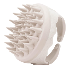 Logo personalizzato da donna in Silicone per cuoio capelluto Shampoo per capelli in plastica compatta spazzola per capelli massaggiatore per la crescita dei capelli testina esfoliante - Product Image 1