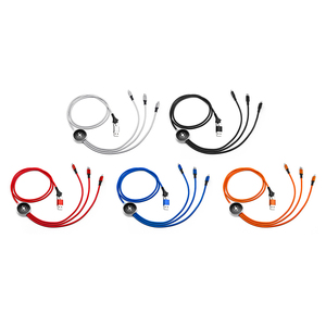 Produits tendance 2026 Logo LED personnalisé Câble de charge et de données USB <span class=keywords><strong>5</strong></span> en 1 tressé en nylon de 1,2 mètre pour téléphone portable <span class=keywords><strong>Chargeur</strong></span> de téléphone portable - Product Image 5