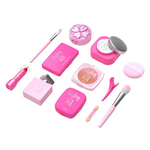 Ensemble de <span class=keywords><strong>maquillage</strong></span> pour enfants, <span class=keywords><strong>jouet</strong></span> de simulation, cosmétiques factices non toxiques avec rouge à lèvres, miroir, pinceaux, pince à cheveux, cadeau pour fille de 3 ans et plus - Product Image 1