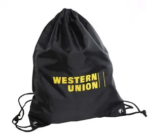 사용자 정의 190t 폴리 에스터 drawstring drawstring polyest 토트 백 폐쇄 스레드