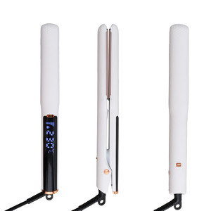 Plancha de Pelo Eléctrica con Revestimiento Cerámico, Pantalla LCD de Temperatura, Calentamiento Rápido, 2 en <span class=keywords><strong>1</strong></span> para Rizar y Alisar el Cabello - Product Image 1