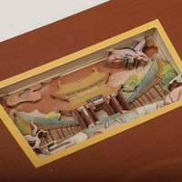 Carnet d'agenda A5 avec logo personnalisé Style imprimé Couverture rigide Temple Architecture Promotion Bloc-notes Ensemble cadeau d'affaires Cahier de notes en papier