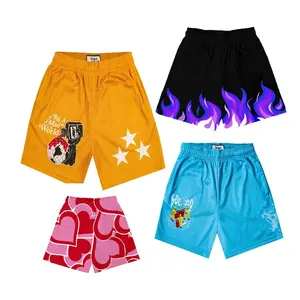 KY New Designer 5 inch Inseam Side Pockets With Zipper INSIDE DRAWSTRING Heavy Thick Mens Mesh Gym Shorts OEM