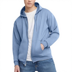 High Quality 350g 100% Cotton Breathable Eco-Friendly Hoodie Embroidered Zipper Long <b>Pullover</b> Fashionable Oversized Design - Product Image 3