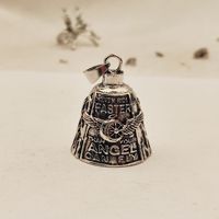 Pendentif porte-bonheur Gremlin Bell pour voiture et moto, avec ailes de plumes de squelette, ange, porte-clés, artisanat en métal, collier