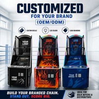 Machine d'arcade de basket-ball pliable et compacte, à monnayeur, jeu de tir électronique compétitif pour parcs d'attractions