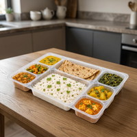 Boîte à lunch scellable en polypropylène de qualité alimentaire, capacité transparente de 200-500g, pour préparation de repas, restauration et vente en gros