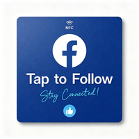 Autocollant de table NFC personnalisé pour les avis Google, panneau intelligent en PVC pour les médias sociaux, marketing d'entreprise