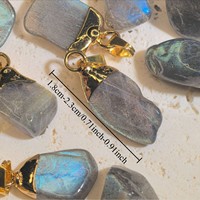 Pendentif irrégulier en labradorite à haute brillance, sans fer, le plus vendu, pour la création de bijoux DIY, accessoire de collier