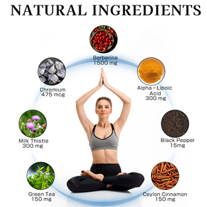 Lower MOQ Berberine HCl Capsules Herbal <b>Supplement</b> with Black Pepper Extract Low Carb Support Digestive Balance Capsule - Product Image 3