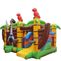 Maison gonflable commerciale de rebond de bateau de pirate sautant le château plein d'entrain gonflable de moonwalk pour des enfants
