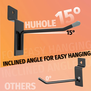 Ganchos para Panel Ranurado OEM – 2 Pulgadas, 50 Unidades, Negros – Diferentes Tamaños – Ganchos Industriales para Exhibición – Duraderos, Resistentes, Capacidad de 20 Libras – Fábrica en Vietnam - Product Image 3