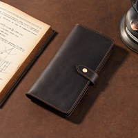 Dompet kulit sapi asli warna kustom desain kuda gila dompet kulit asli dan tempat kartu kredit belanja Bank