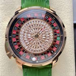 Reloj de Lujo para Uso Diario con Diseño de Ruleta y Correa de Cuero Elegante - Product Image 5