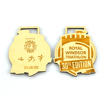 Ourwarm — Design personnalisé avec Logo gravé au Laser, médaillon en bois pour Sport et Marathon, support de Souvenir en bois vierge