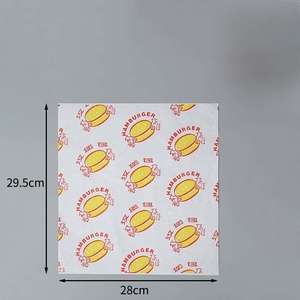 30-45gsm biểu tượng tùy chỉnh dầu mỡ bằng chứng thực phẩm lớp Burger Sandwich Deli Pape thực phẩm bọc gói giấy - Product Image 4