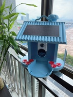 Mangeoire à oiseaux à reconnaissance IA, à énergie solaire, faible consommation, caméra étanche, observateur d'oiseaux intelligent – Meilleures ventes