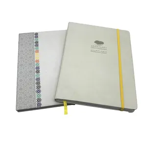 Moleskin-cubierta de papel tamaño A5, cuaderno de tapa dura con logotipo personalizado y banda elástica, uso promocional
