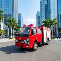 Camion de pompiers à réponse rapide de 2,5 tonnes Dongfeng 4x2 5 places, camion-citerne pour rues étroites