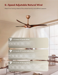 Quạt trần kiểu cổ điển châu Âu 52 inch, 3 cánh màu nâu làm bằng nhựa ABS, có đèn và điều khiển từ xa, quạt làm mát bằng điện cho khách sạn - Product Image 5