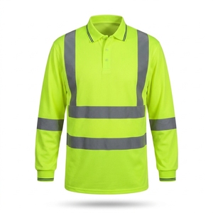 Polo a Maniche Lunghe con Strisce Riflettenti, Asciugatura Rapida, Traspirante, Anti-umidità, <span class=keywords><strong>Abbigliamento</strong></span> <span class=keywords><strong>da</strong></span> Lavoro per Sanificazione e Giardinaggio - Product Image 6