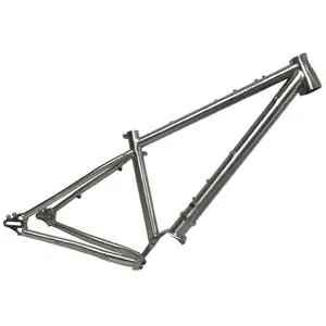 Quadro de bicicleta com cascalho de freio a disco de titânio, quadro de bicicleta de estrada com acopladores, design para caixa de velocidades pinion