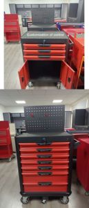 Boîte à outils de réparation automobile 7 tiroirs et <span class=keywords><strong>casier</strong></span> chariot <span class=keywords><strong>atelier</strong></span> armoire à roulettes Garage chariot à outils roulant coffre à outils pour ateliers - Product Image 3