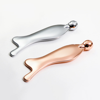 Rouleau facial en métal portable Kinwong GLY19009, outil Gua Sha en alliage de zinc, masseur oculaire à boule rotative à 360°, vente en gros OEM