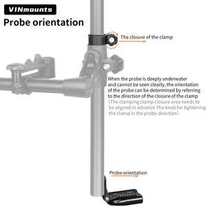 Support de sonar VINmounts pour kayak, réglable à 360°, écologique, noir, compatible avec bras de 1,5 pouce de taille C, pour la navigation marine - Product Image 5