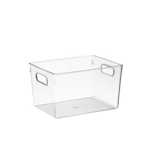 New Plastic Home Storage Basket Bin with Handles for Organizing Closets Shelves Cabinets Refrigerator Freezer Food Organization