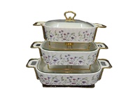 Ensemble de plats de cuisson en céramique modernes pour restaurant, plats rectangulaires de qualité alimentaire pour la restauration