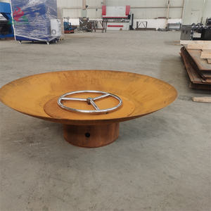 Foyer en acier corten <span class=keywords><strong>de</strong></span> 100x100cm, fosse <span class=keywords><strong>de</strong></span> feu et bol d'eau - Product Image 4