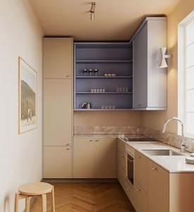 Personnalisation d'armoires de style chaleureux, pour grandes cuisines ouvertes, armoires ouvertes, armoires complètes, utilisables en villa, style îlot - Product Image 5