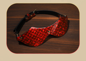 Esposas con Patrón de Diamantes, Pala <span class=keywords><strong>para</strong></span> Azotes, Antifaz, Mordaza de Silicona, Pala de Cuero <span class=keywords><strong>para</strong></span> Azotes, Juguetes Sexuales de Bondage BDSM - Product Image 4