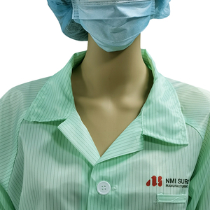 ALLESD - Bata de Trabajo Antiestática con Franjas de 5 mm, 99 % Poliéster, 1 % Fibra de Carbono, <span class=keywords><strong>Ropa</strong></span> ESD - Product Image 3