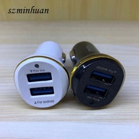 Accesorios de Carga para Auto, Cargador de Auto Doble USB con Pantalla, 2 Puertos USB, 3.1A, Cargador Inteligente para iPhone y Samsung