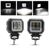 12V-80V étanche rond ange yeux LED lumière Portable projecteurs moto tout-terrain camion conduite voiture bateau travail lumière