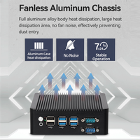 Mini PC Industrial sin Ventilador con Doble LAN, RS232, RS485, N5100, J4125, Ubuntu Linux para Kioscos y Señalización Digital