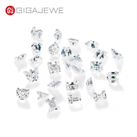 GIGAJEWE 5*7mm 1ct D Color Alphabet Letter Cut Moissanite 26 Lettres Pierre en vrac taillée à la main pour bijoux personnalisés