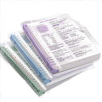 Nouvelle Mode A5 B5 Planificateur clair Pvc 6-anneaux Spiral Binder Business Office Planner Journal Notebook Transparent A6 Budget Binder
