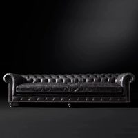 Maßgefertigtes Antikes Chesterfield-Ledersofa mit Knopfheftung und Rollarmlehnen für Wohnzimmer, Lounge, Büro und Hotel