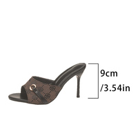 Vente en gros directe d'usine, sandales légères d'été sexy pour femmes, à bout ouvert, à talons hauts, avec imprimé floral, de haute qualité