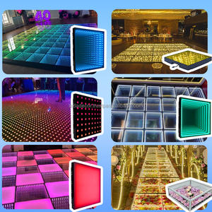 Escenario Luminoso LEDA Personalizado con Decoración Floral, Plataforma de Escenario de Vidrio Templado Transparente, Pista de Baile LED con Luz Blanca - Product Image 5