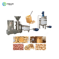 Ligne de production automatique de beurre de cacahuètes, machine de traitement des pâtes de noix d'amandes et de noix en acier inoxydable