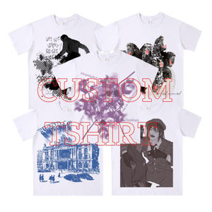 TKAN 97 camiseta de peso pesado 280G Camisa de algodón pesado Streetwear gráfico Drop Shoulder Streetwear camiseta de gran tamaño camiseta personalizada - Product Image 1