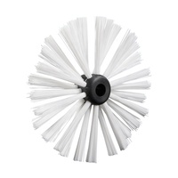 Brosse de nettoyage industrielle pour tuyaux avec poils en nylon, petite roue rotative Picote pour le nettoyage des égouts d'usine