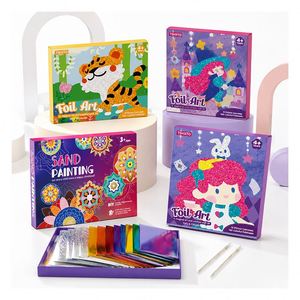 Kit de Manualidades con Lámina Metálica al por Mayor, Set de Actividades de Lienzo de Transferencia Arcoíris para Niños, Sin Manchas, Ideal para Viajes, Regalo de Cumpleaños o Festividades - Product Image 1